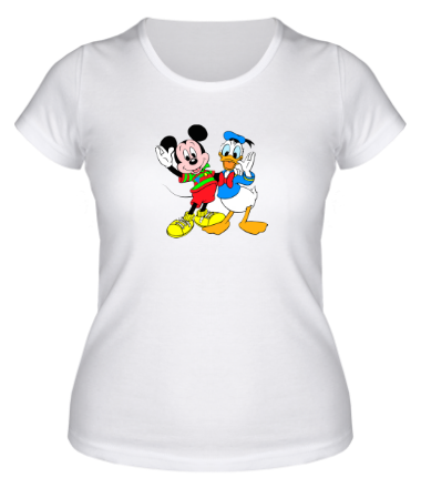Женская футболка Микки Маус и Дональд Дак