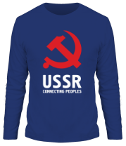 Мужская футболка длинный рукав USSR - Connecting Peoples
