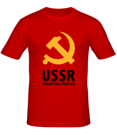 Мужская футболка USSR - Connecting Peoples