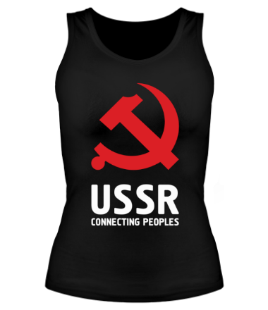 Женская майка борцовка USSR - Connecting Peoples