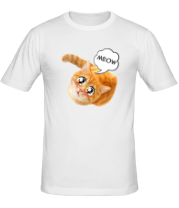 Мужская футболка Кошечка с глазами аниме фото