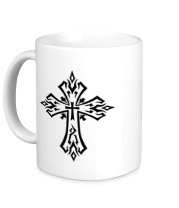 Кружка Готический крест в тату стиле фото