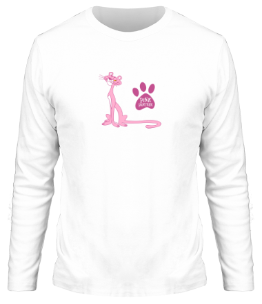 Мужская футболка длинный рукав Розовая Пантера