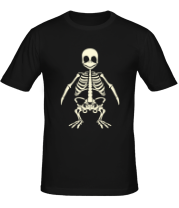 Мужская футболка Пингвин скелет (свет) фото