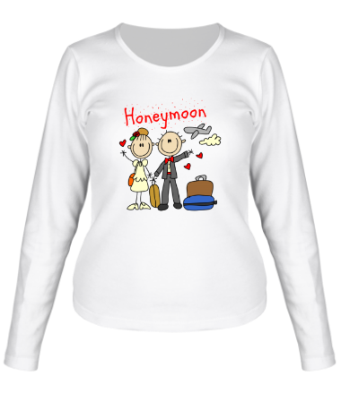 Женская футболка длинный рукав Honeymoon
