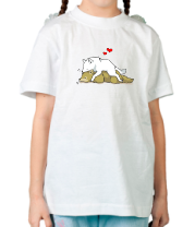 Детская футболка Влюбленные волки фото