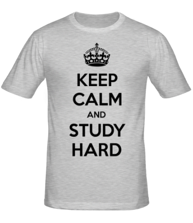 Мужская футболка Keep calm and study hard