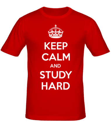 Мужская футболка Keep calm and study hard