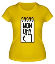 Женская футболка Понедельник - Monday фото