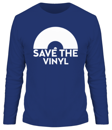 Мужская футболка длинный рукав Save the vinyl