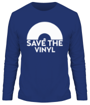 Мужская футболка длинный рукав Save the vinyl фото