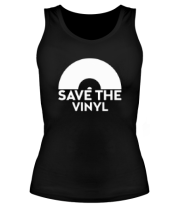 Женская майка борцовка Save the vinyl фото