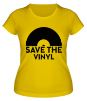 Женская футболка Save the vinyl фото