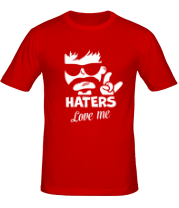 Мужская футболка Haters love me фото