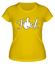 Женская футболка Fuck фото
