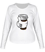 Женская футболка длинный рукав I like coffee фото