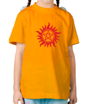 Детская футболка Огненная пентаграмма фото