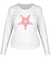 Женская футболка длинный рукав Звезда пентаграмма фото