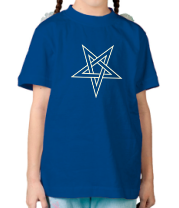 Детская футболка Звезда пентаграмма (свет) фото