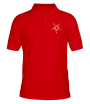 Мужская футболка поло Звезда пентаграмма (свет) фото