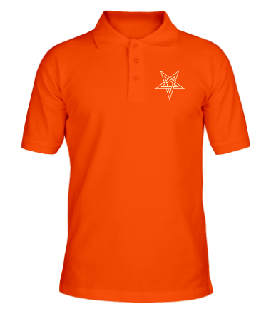 Мужская футболка поло Звезда пентаграмма (свет)