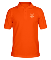 Мужская футболка поло Звезда пентаграмма (свет) фото