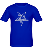 Мужская футболка Звезда пентаграмма (свет) фото