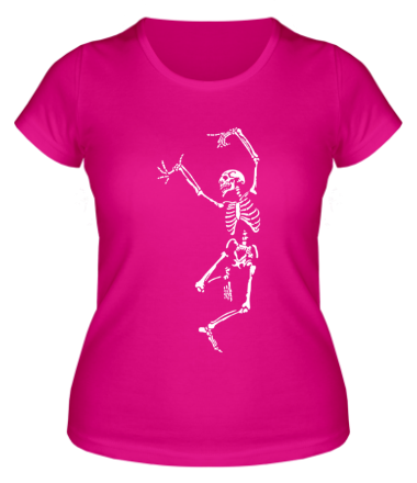 Женская футболка Танцующий скелет