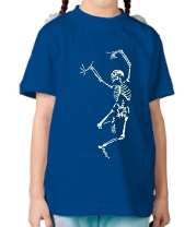 Детская футболка Танцующий скелет (свет) фото