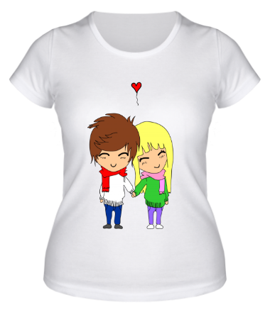 Женская футболка Влюбленная парочка