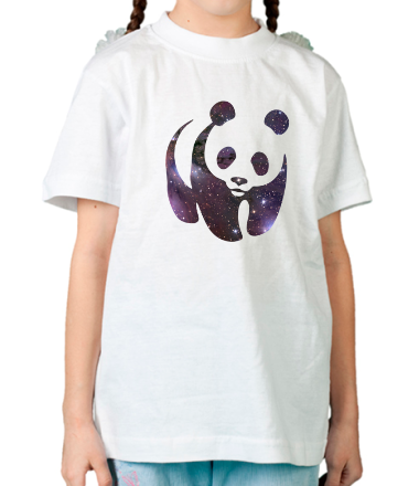 Детская футболка Панда космос
