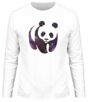 Мужская футболка длинный рукав Панда космос фото