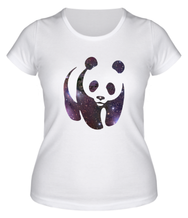 Женская футболка Панда космос
