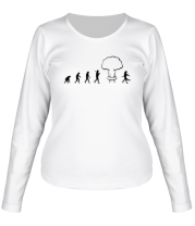 Женская футболка длинный рукав Эволюция после взрыва фото