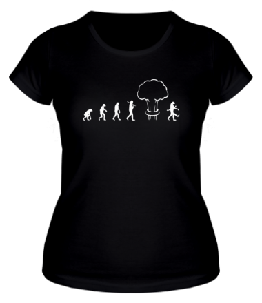 Женская футболка Эволюция после взрыва