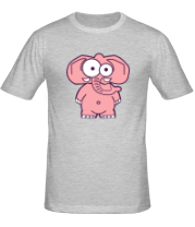 Мужская футболка Розовый слон фото