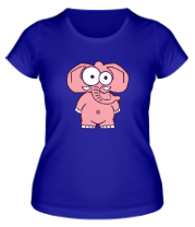 Женская футболка Розовый слон фото
