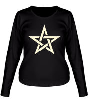 Женская футболка длинный рукав Сияющая звезда фото