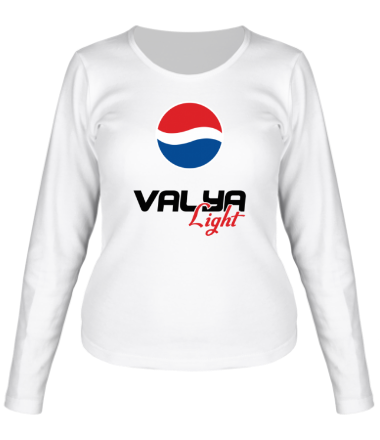 Женская футболка длинный рукав Валя Лайт