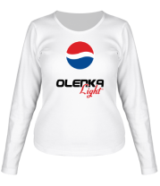 Женская футболка длинный рукав Оля Лайт фото