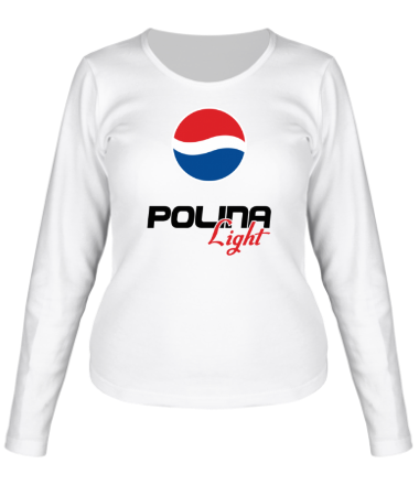 Женская футболка длинный рукав Полина Лайт