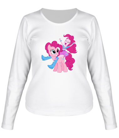 Женская футболка длинный рукав Pinkie Pie and Pinkie Pie