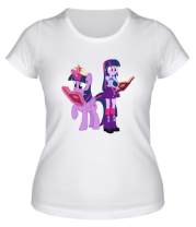 Женская футболка Twilight Sparkle and Twilight Sparkle фото