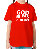 Детская футболка God bless atheism фото