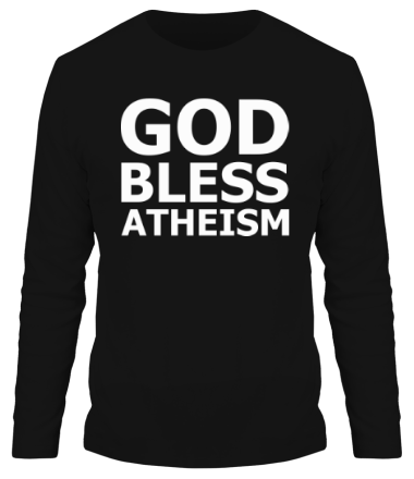 Мужская футболка длинный рукав God bless atheism