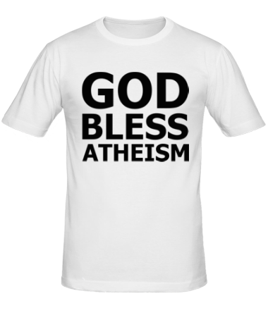 Мужская футболка God bless atheism