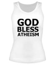 Женская майка борцовка God bless atheism фото