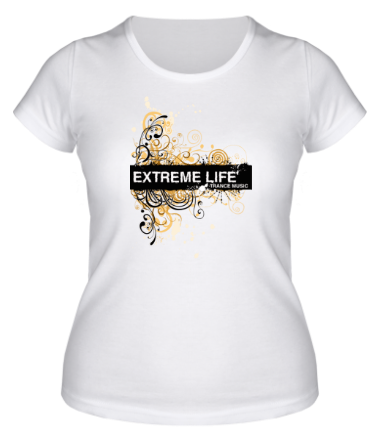 Женская футболка Extreme life ( trance music )