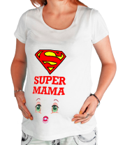 Футболка для беременных Супер Мама (жду девочку!) фото