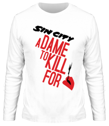 Мужская футболка длинный рукав Sin City - A Dame to Kill for Her